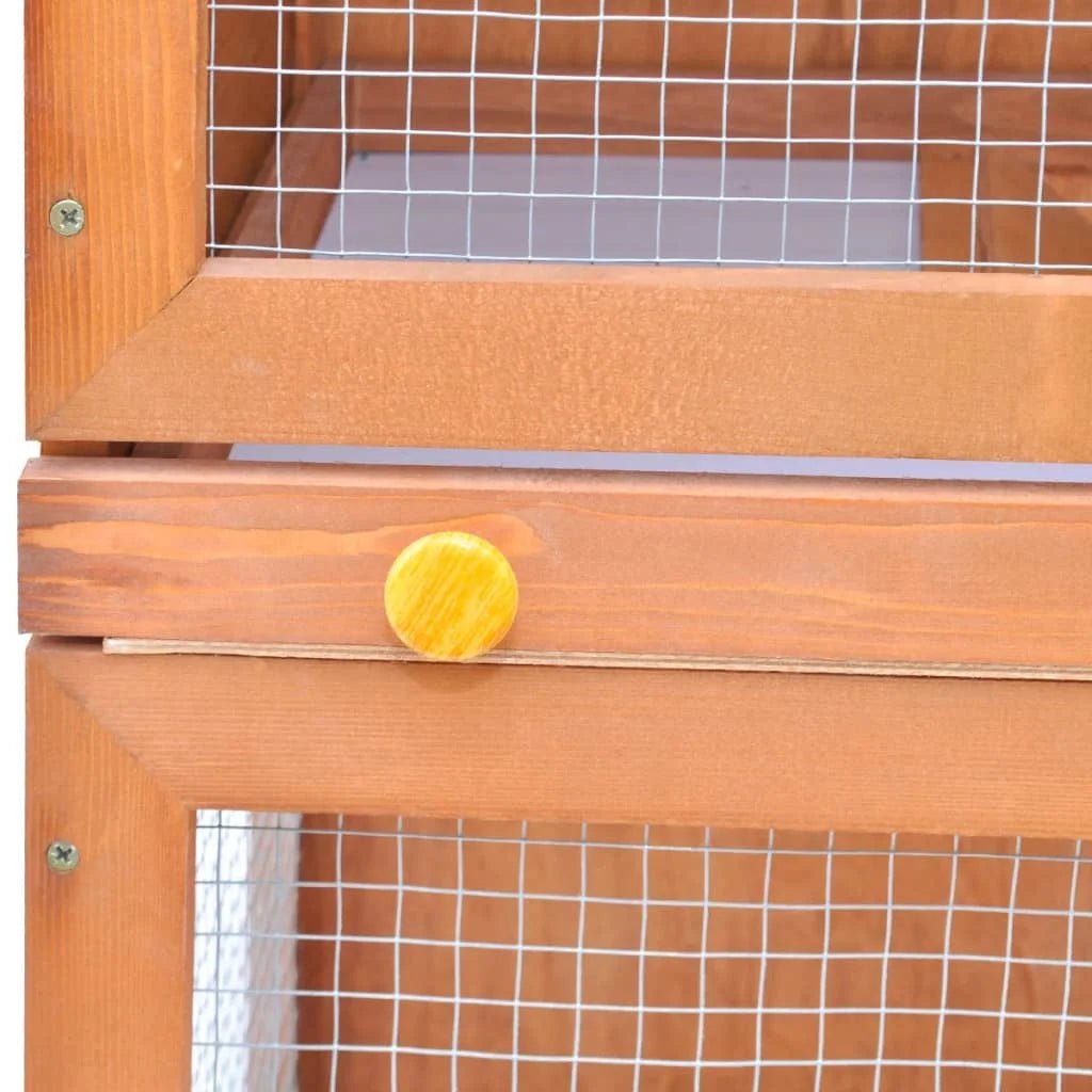 Clapier Lapin Bois nature - La cage à Lapin