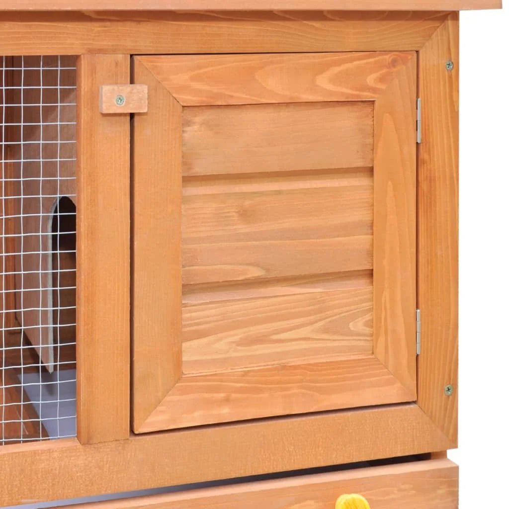 Clapier Lapin Bois nature - La cage à Lapin
