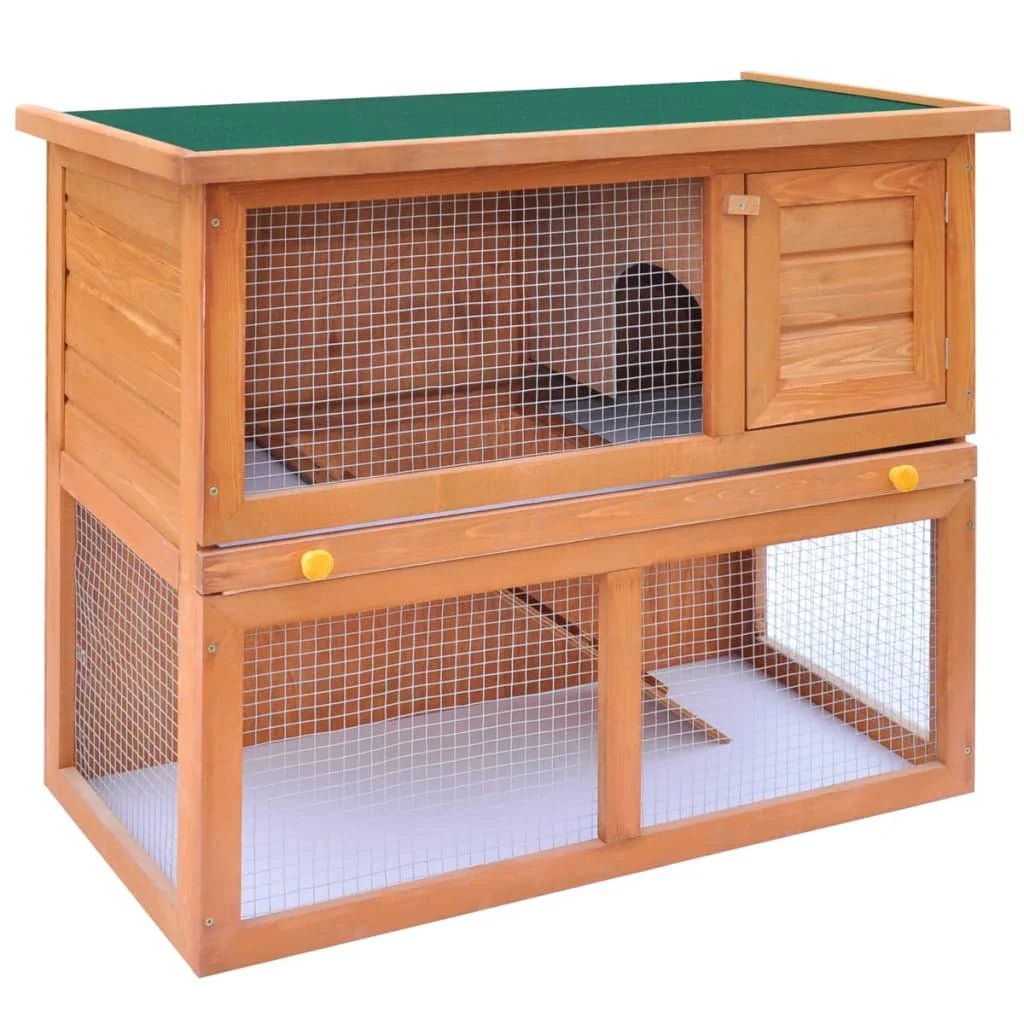 Clapier Lapin Bois nature - La cage à Lapin