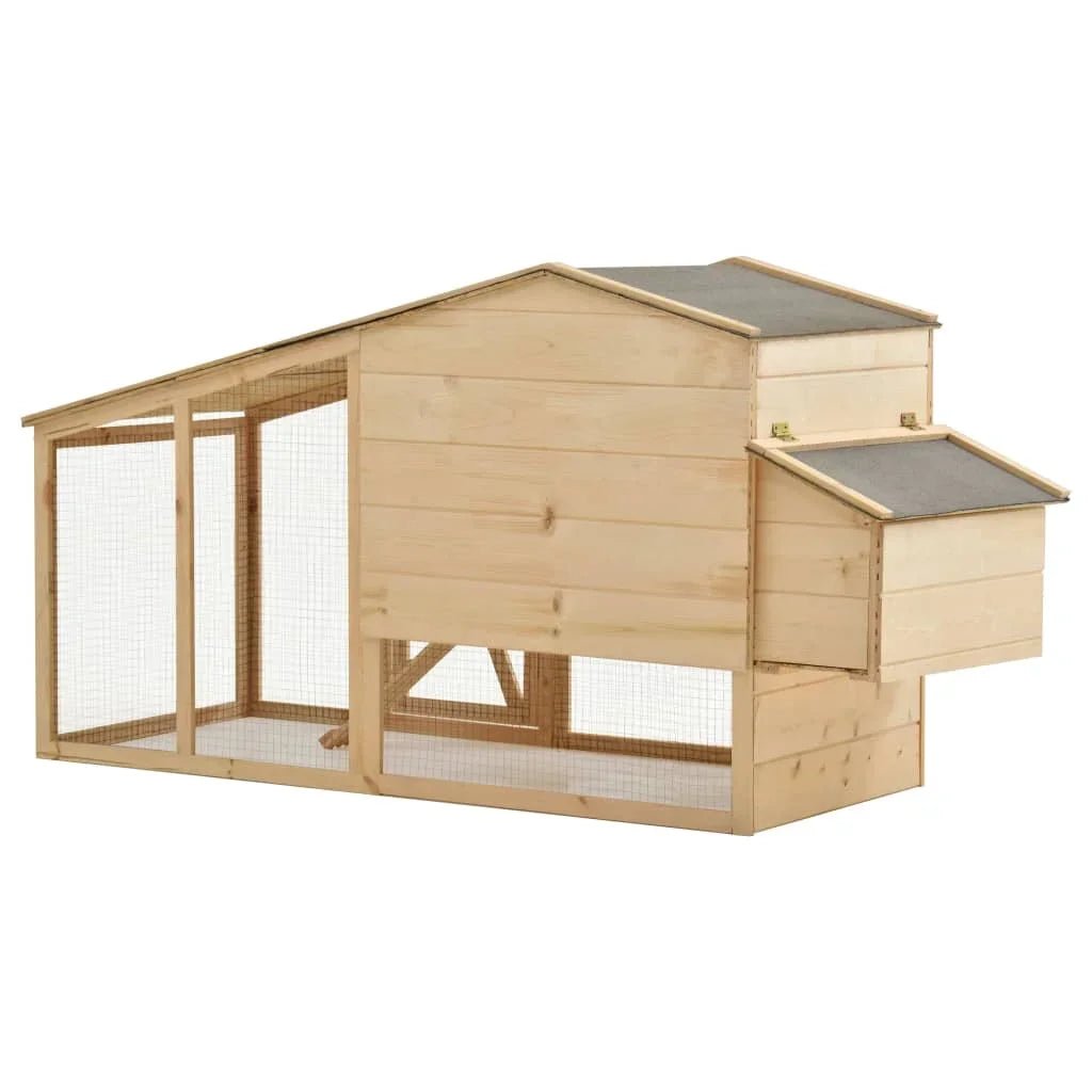 Clapier lapin XXL - Bois naturel - La cage à Lapin