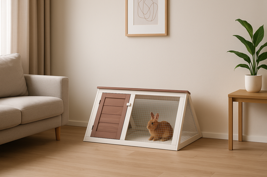 Clapier en bois clair
