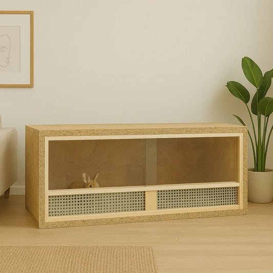 Cage à lapin d'intérieur - Terrarium