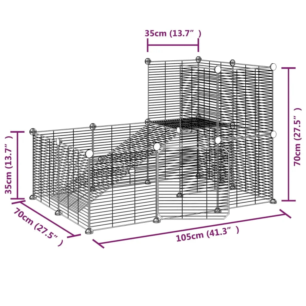 Cage à lapin d'intérieur en acier - La cage à Lapin