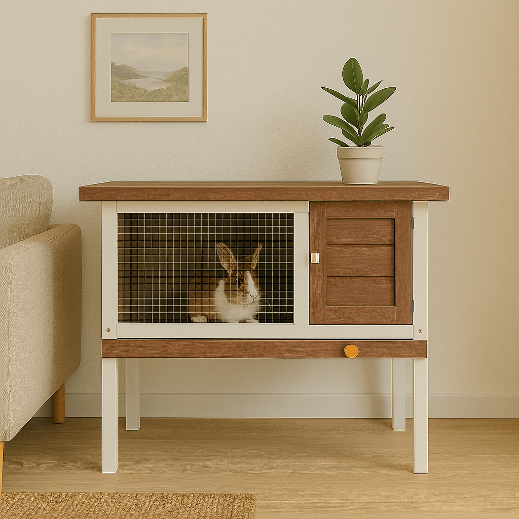Cage à lapin d'intérieur sur pieds - La cage à Lapin