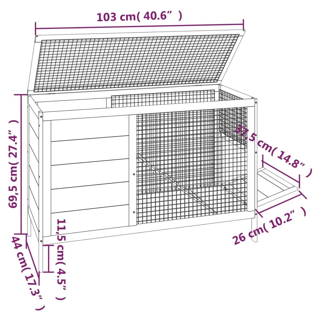 Cage à lapin nain en bois - La cage à Lapin