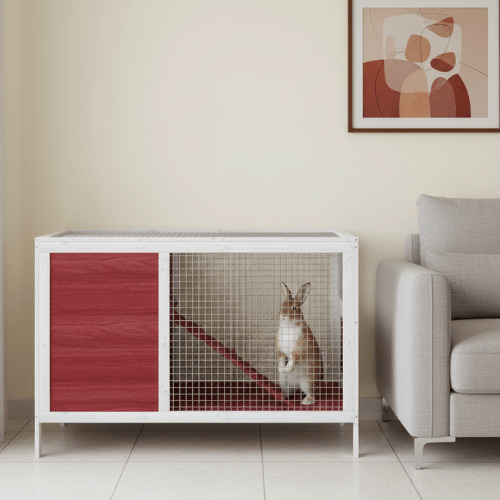Cage à lapin nain en bois - La cage à Lapin