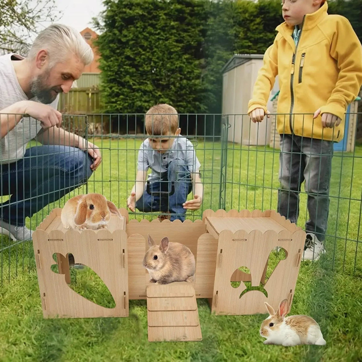 Château en bois - La cage à Lapin