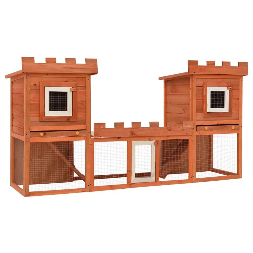 Clapier 2 tours en bois massif - La cage à Lapin