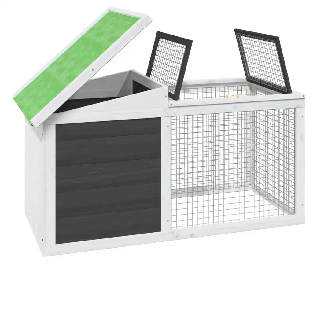 Clapier à lapin gris et vert - La cage à Lapin