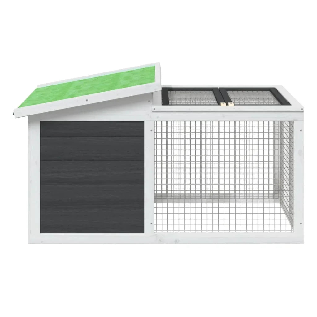 Clapier à lapin gris et vert - La cage à Lapin