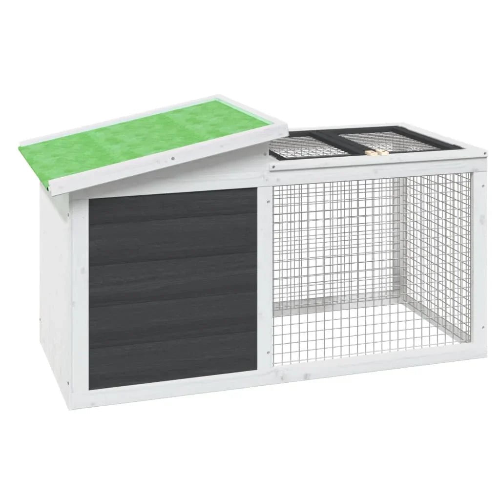 Clapier à lapin gris et vert - La cage à Lapin