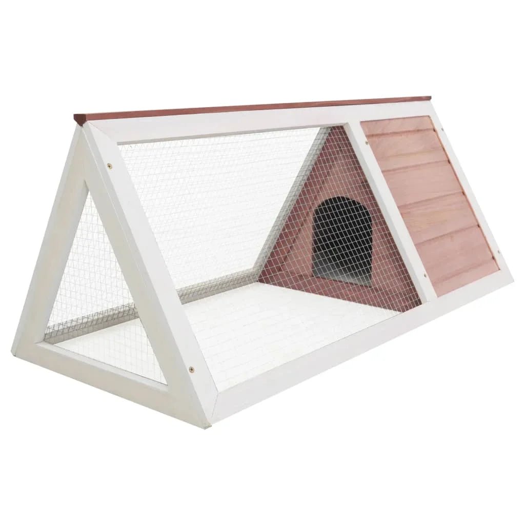 Clapier en bois clair - La cage à Lapin