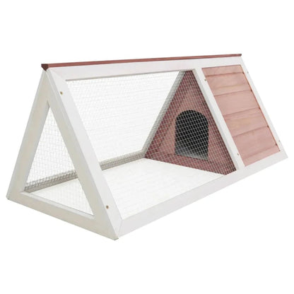Clapier en bois clair - La cage à Lapin