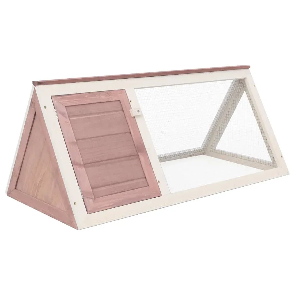 Clapier en bois clair - La cage à Lapin