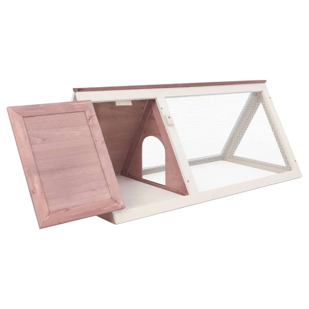 Clapier en bois clair - La cage à Lapin