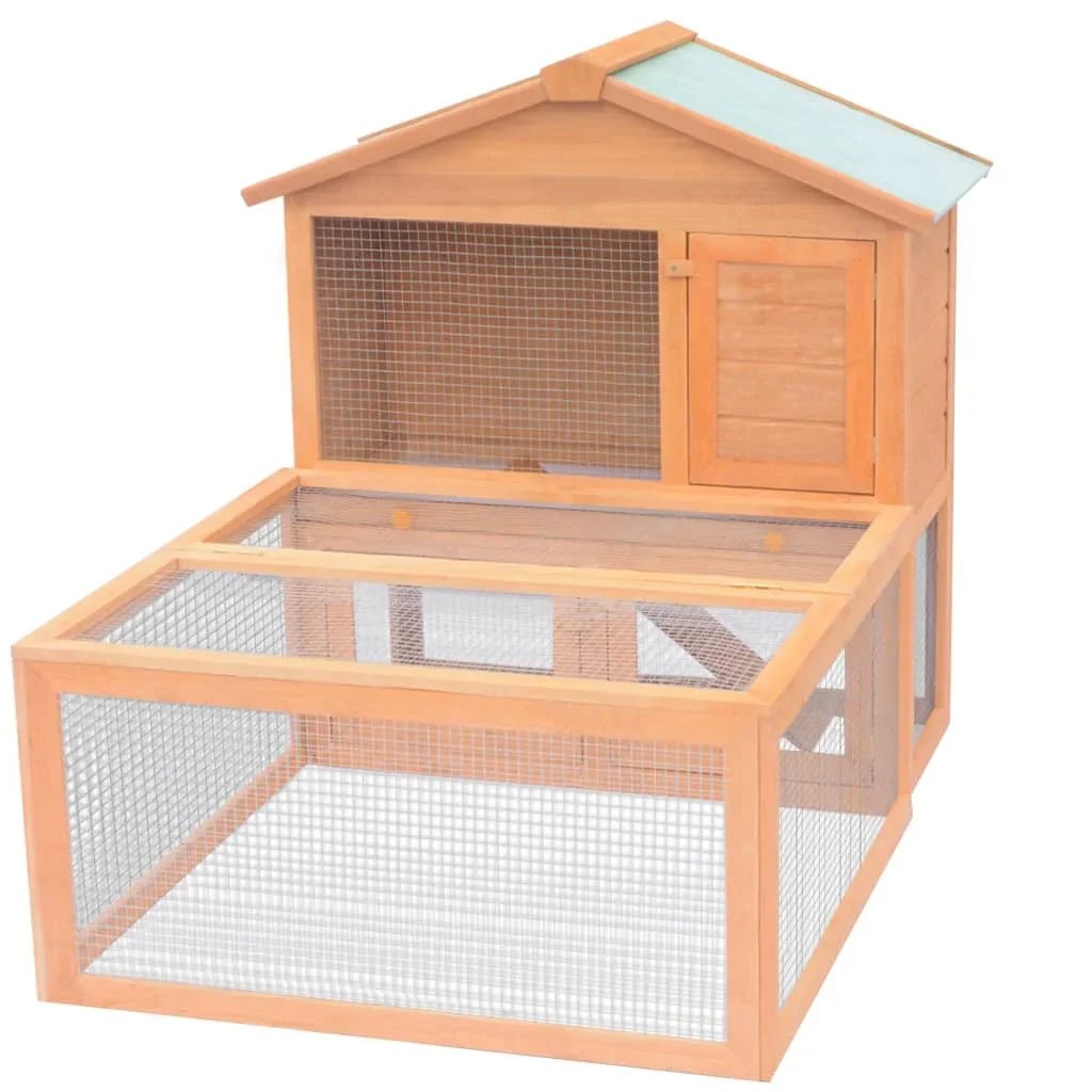 Clapier extérieur 2 étages en bois massif - La cage à Lapin