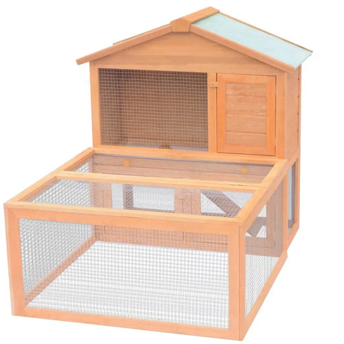 Clapier extérieur 2 étages en bois massif - La cage à Lapin