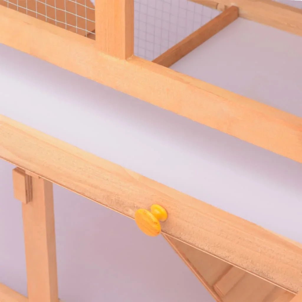 Clapier extérieur 2 étages en bois massif - La cage à Lapin