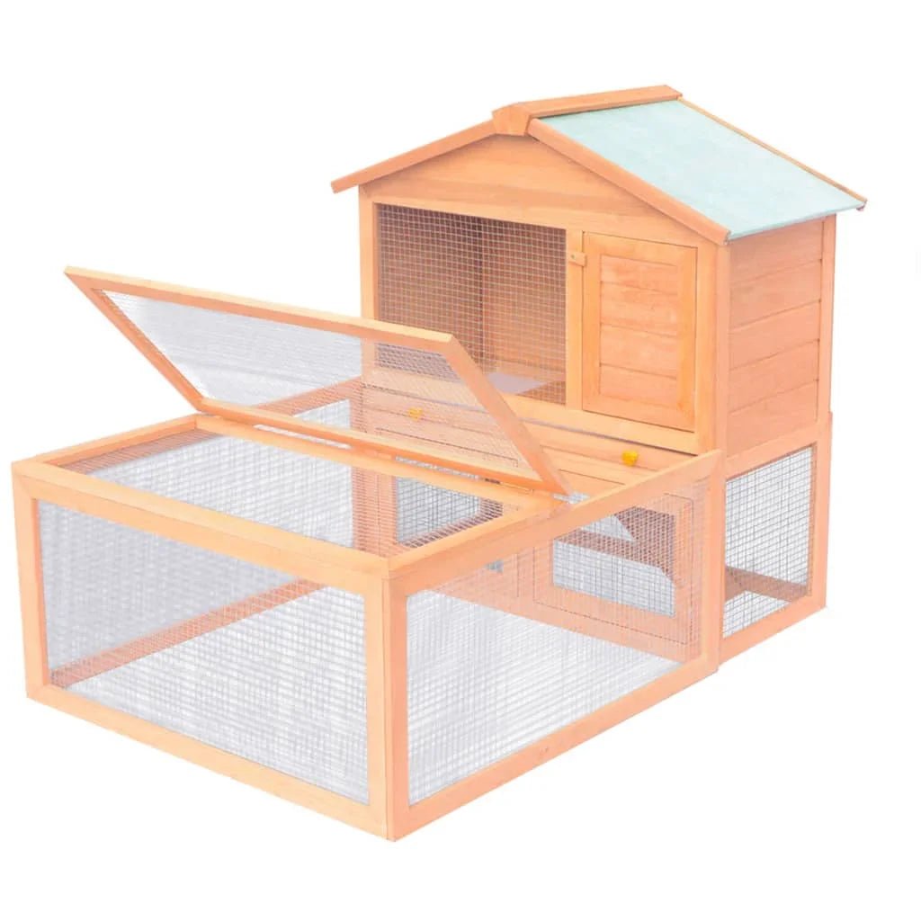 Clapier extérieur 2 étages en bois massif - La cage à Lapin