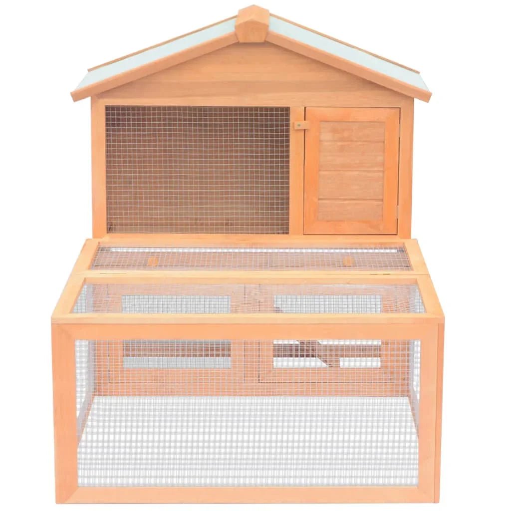 Clapier extérieur 2 étages en bois massif - La cage à Lapin
