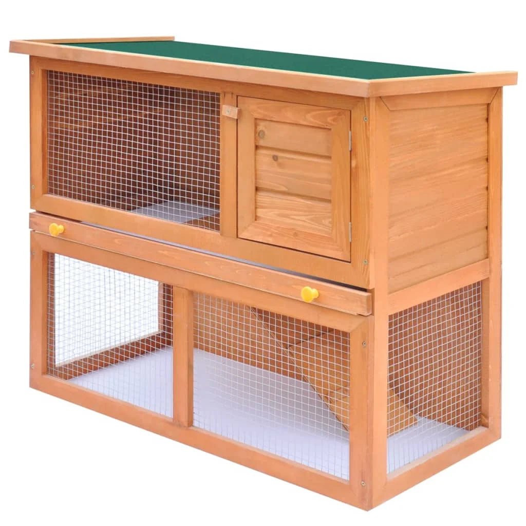 Clapier Lapin Bois nature - La cage à Lapin