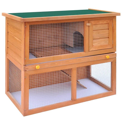 Clapier Lapin Bois nature - La cage à Lapin