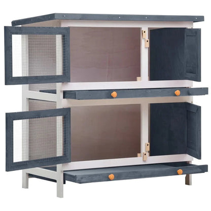 Clapier lapin en bois 2 niveaux - La cage à Lapin