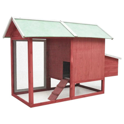 Clapier lapin extérieur - Maison rouge - La cage à Lapin