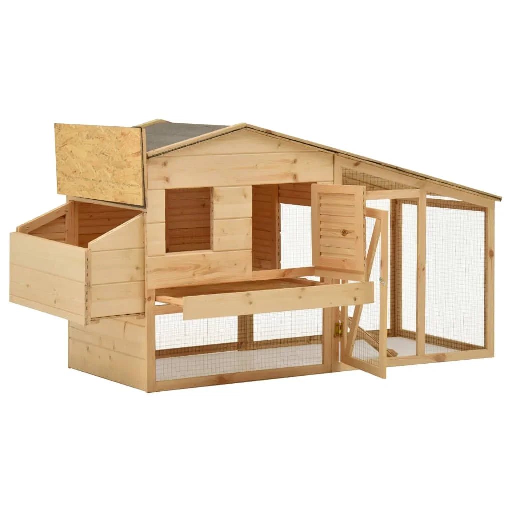 Clapier lapin XXL - Bois naturel - La cage à Lapin