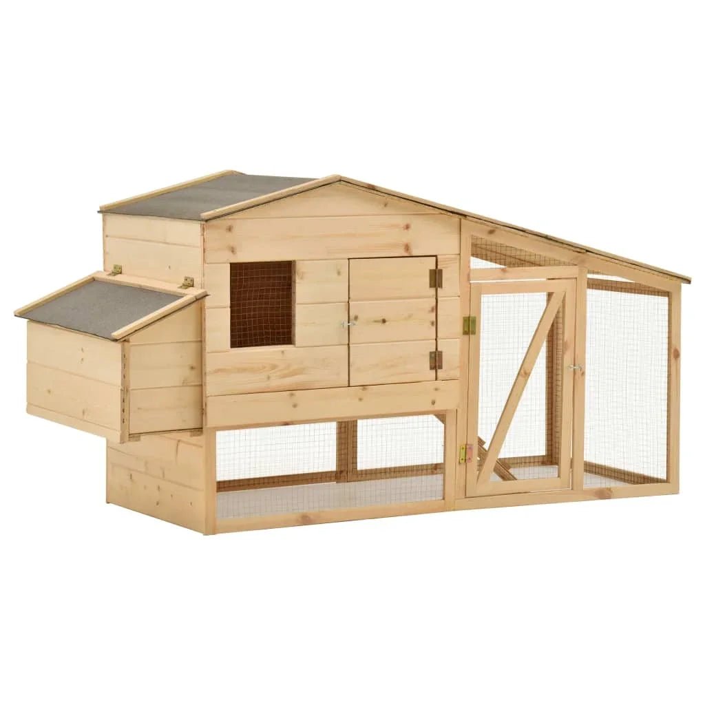 Clapier lapin XXL - Bois naturel - La cage à Lapin