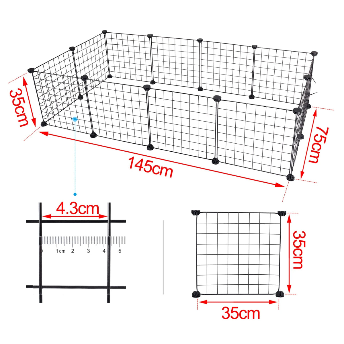 Enclos modulable en métal - La cage à Lapin