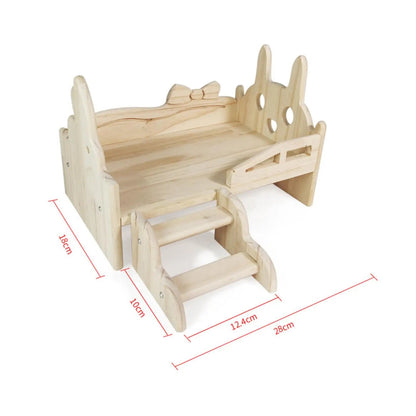 Lit en bois pour lapin - La cage à Lapin