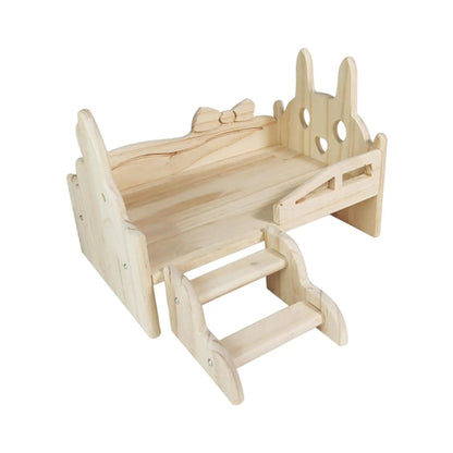 Lit en bois pour lapin - La cage à Lapin