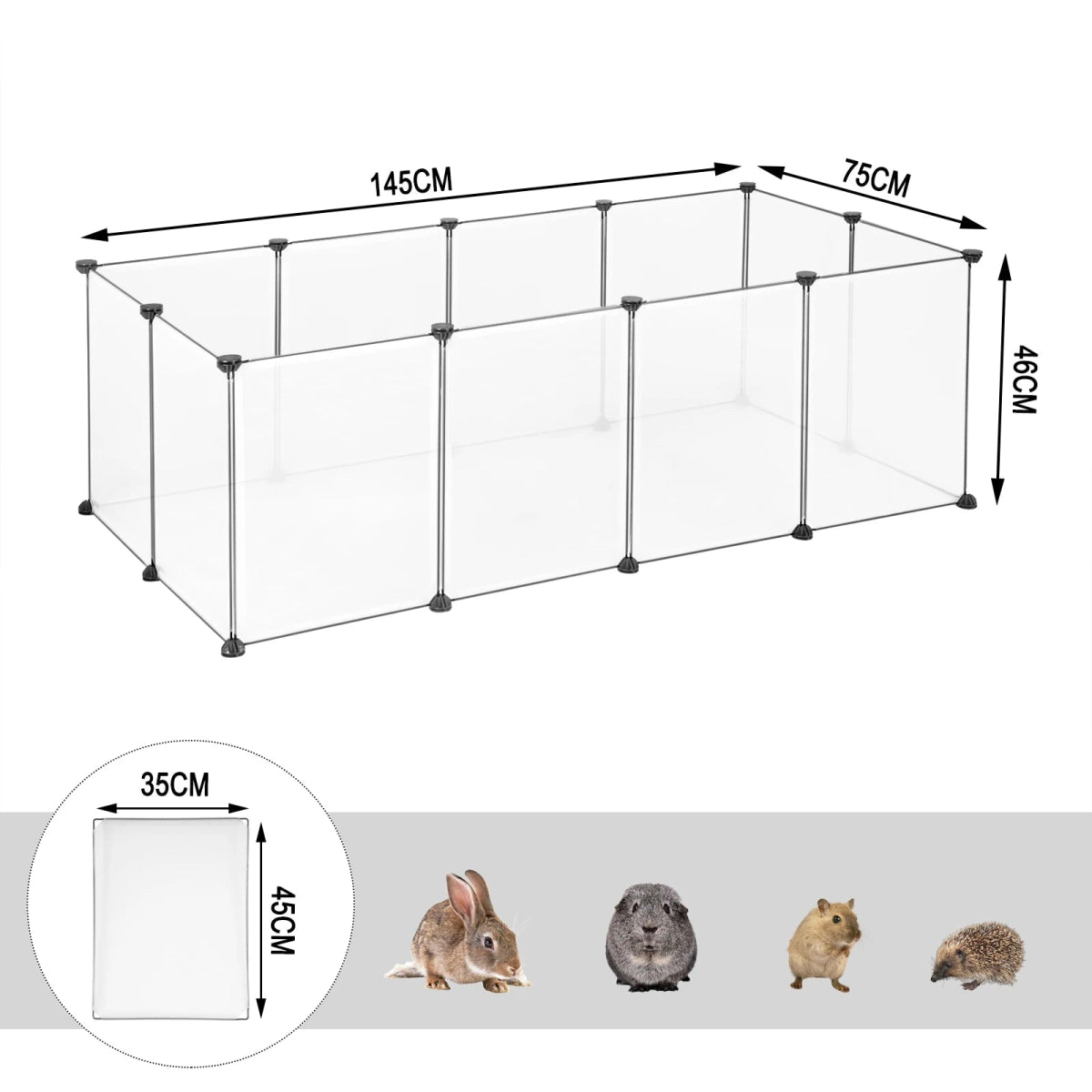Parc modulable en plexi - La cage à Lapin
