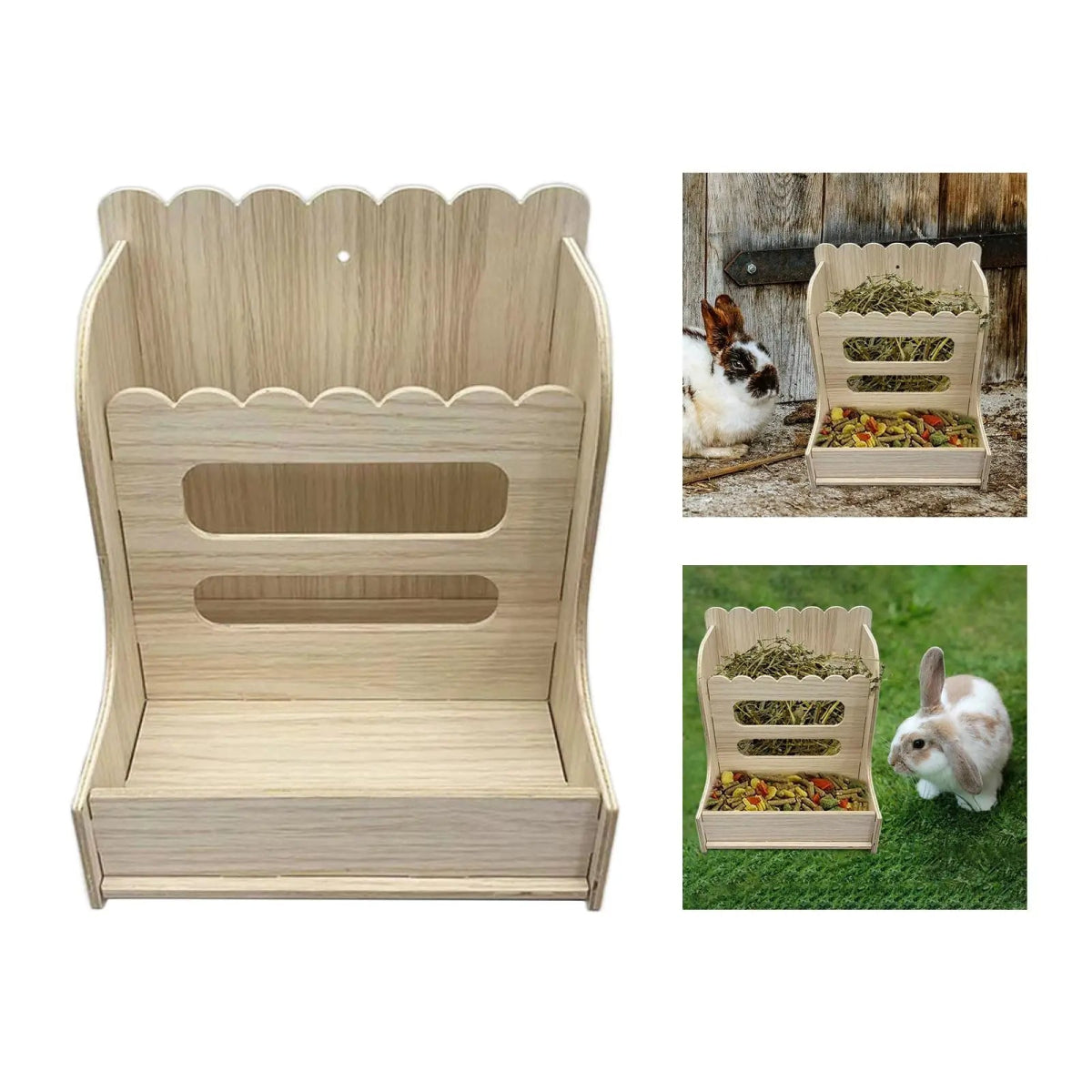 Râtelier à foin en bois - La cage à Lapin
