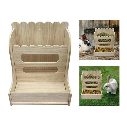 Râtelier à foin en bois - La cage à Lapin